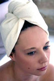 HEAD TOWEL (Lady’s snug-fit, twist-around-the-head Towel)